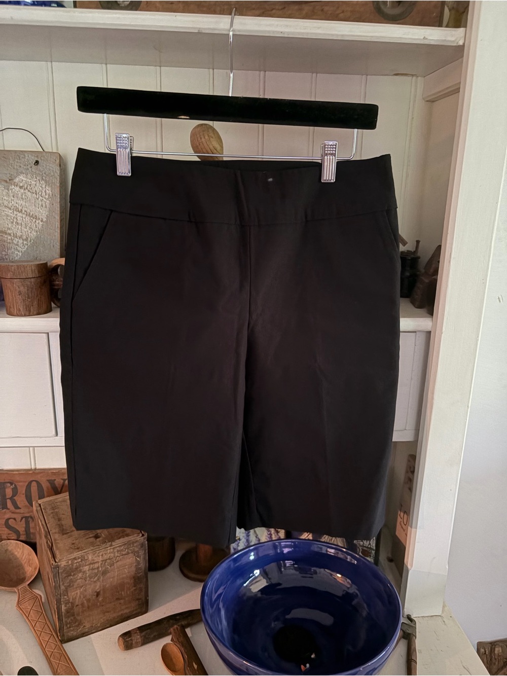 Lior Paris Black Knee-Length Stretch Shorts